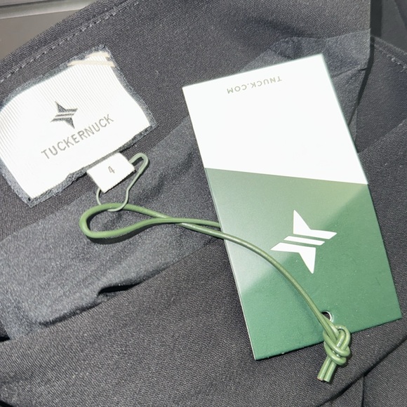 Tuckernuck NEW Black Esta Formal Long Sleeve Asymmetrical Midi Dress Size 4 - Picture 11 of 11